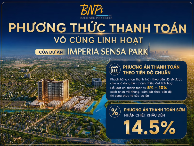 Các Phương Thức Thanh Toán Vô Cùng Linh Hoạt Của Dự Án Imperia Sensa Park - Bách Như Properties - BNPs