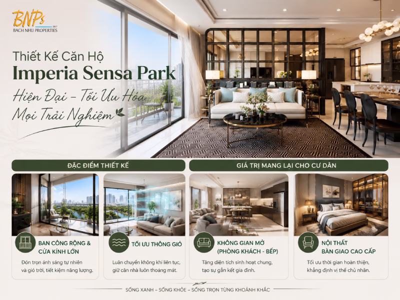 Thiết Kế Căn Hộ Imperia Sensa Park Hiện Đại – Tối Ưu Hóa Mọi Trải Nghiệm - Bách Như Properties - BNPs