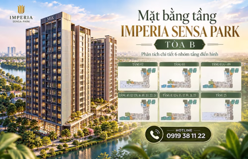 Mặt bằng tầng Imperia Sensa Park tòa B - Bách Như Properties - BNP's